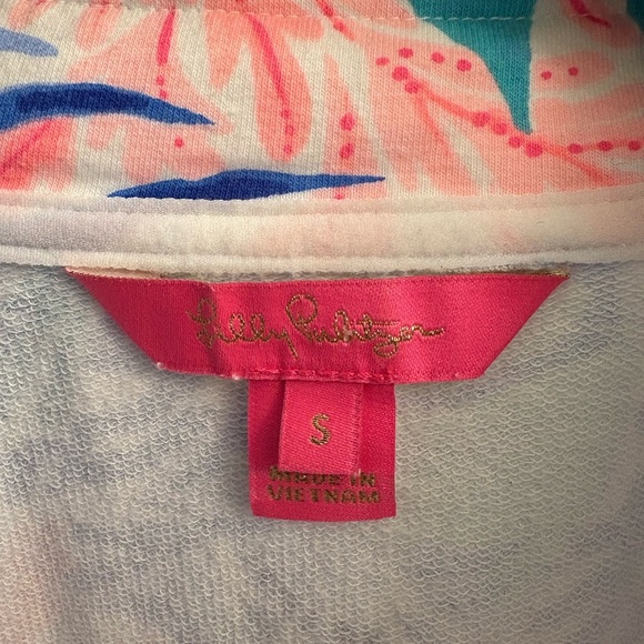 Lilly Pulitzer Skipper Popover Half Zip in Kaleidoscope Coral Size Small - Picture 6 of 10